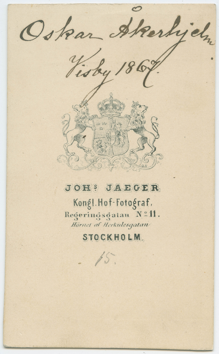 Porträtt på Friherre Oskar Åkerhielm.