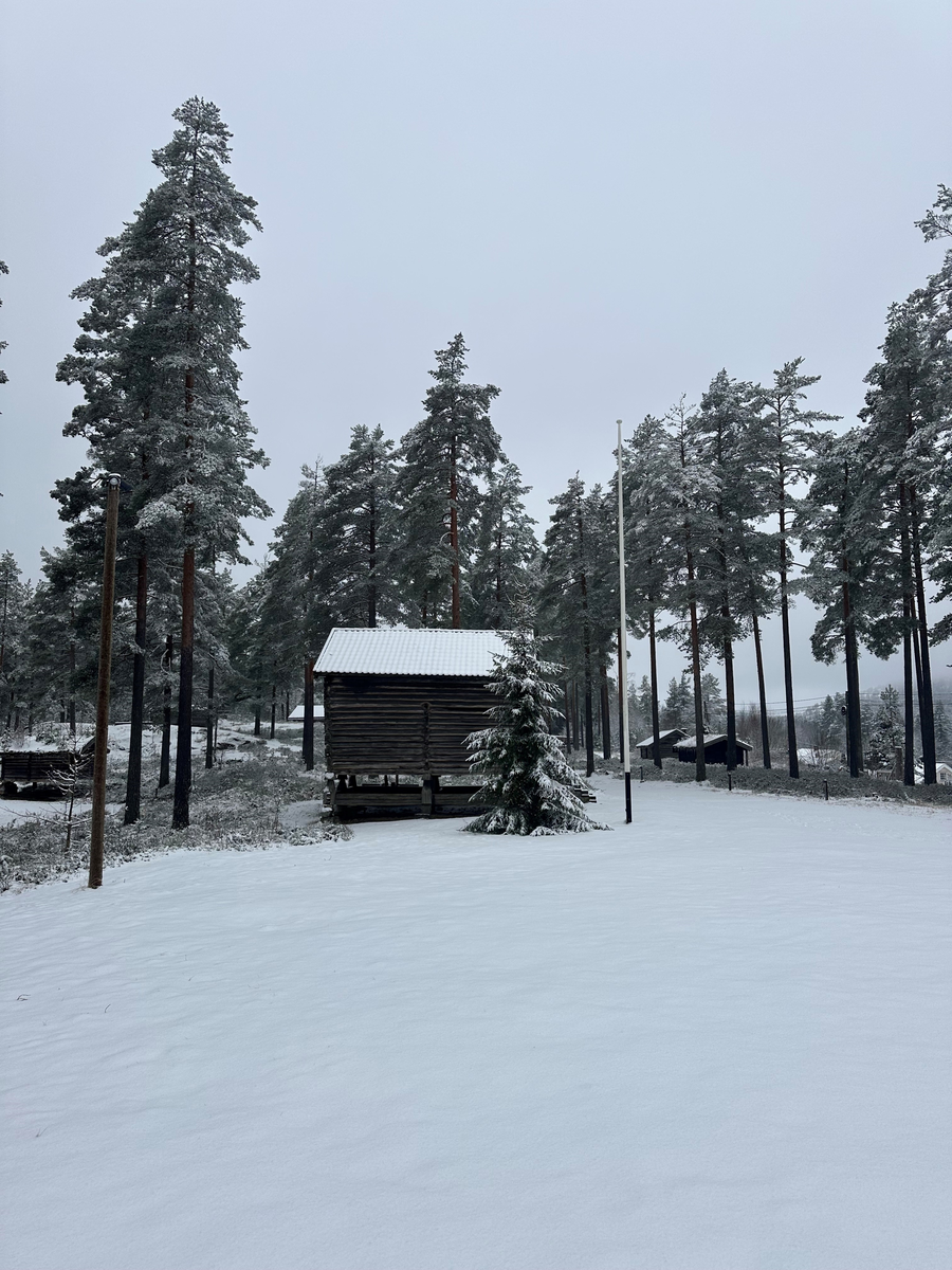 Stabbur fra gården Sannes, opprinnelig oppført i første halvdel av 1700 tallet og flyttet til bygdetunet i 1968. Stabburet var en gave fra Johanne og Erling Solbrå.