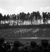 Gymnastiken, 18/5 1939. 
Truppgymnastik på Värendsvallen, fotot taget från läktaren.