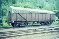 Rjukanbanens godsvogn litra Iahklmps 6096 på Rjukan stasjon