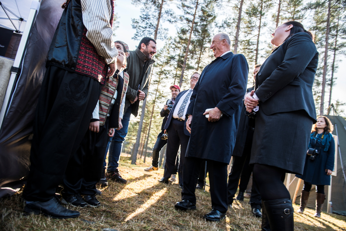 Besøk av HM Kong Harald 5 ved Drangedal Bygdetun 27 oktober 2015.
