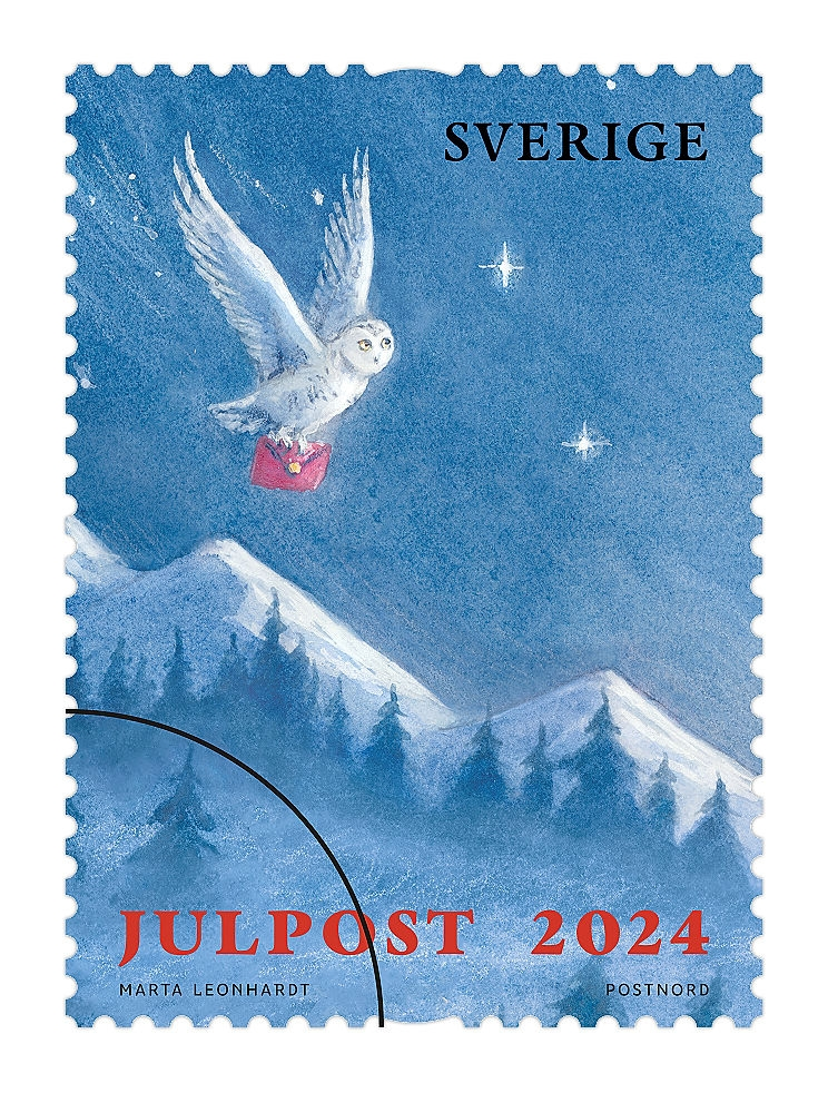 Häfte 10 motiv, inrikes brev, julpost