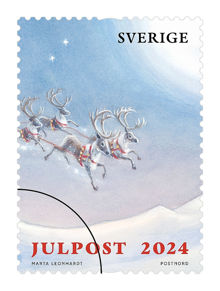 Häfte 10 motiv, inrikes brev, julpost
