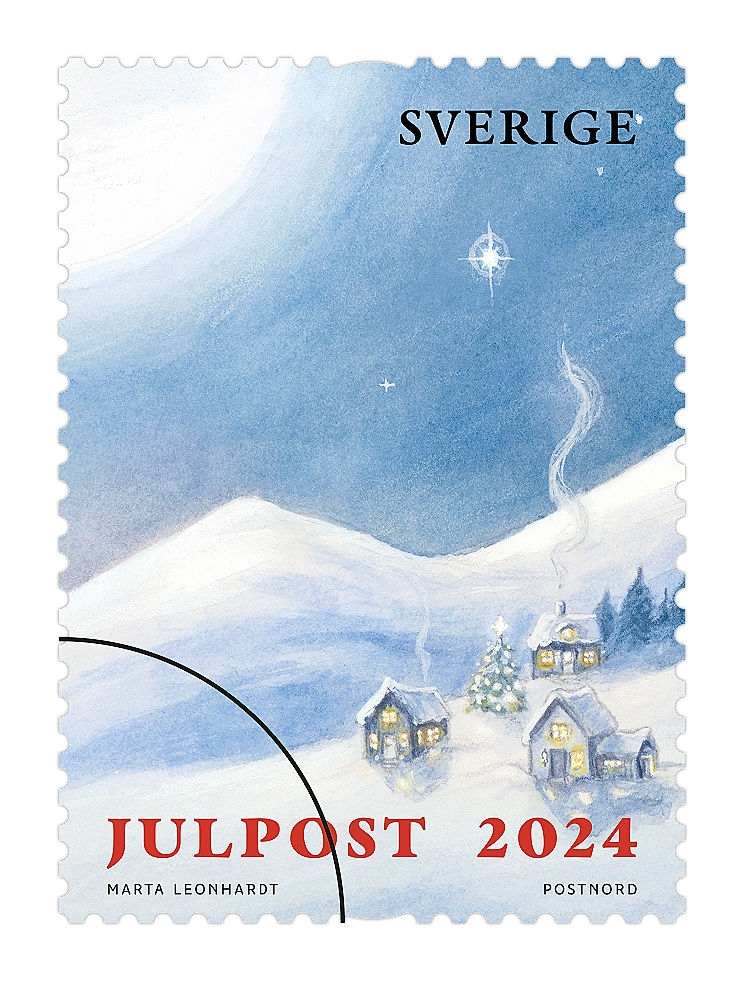 Häfte 10 motiv, inrikes brev, julpost