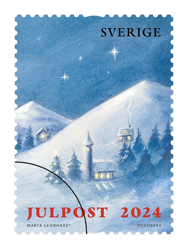Häfte 10 motiv, inrikes brev, julpost