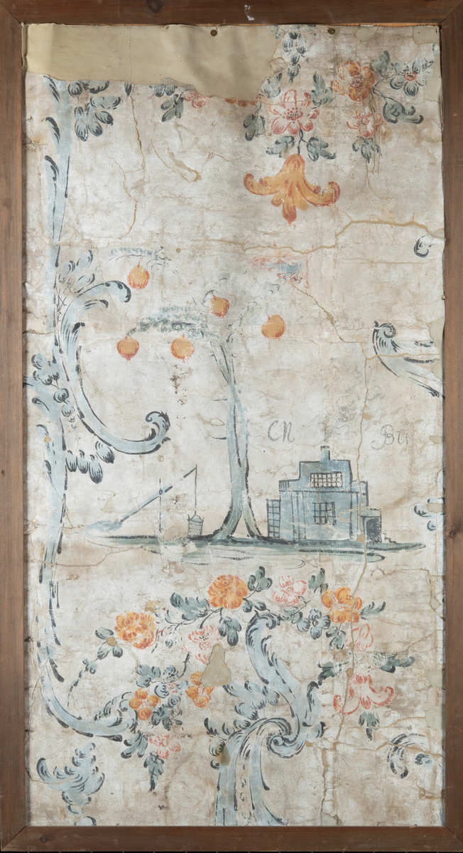 :8 Föreställer ett vikingaskepp med text "Skip", växt och blomornament i förgrunden.