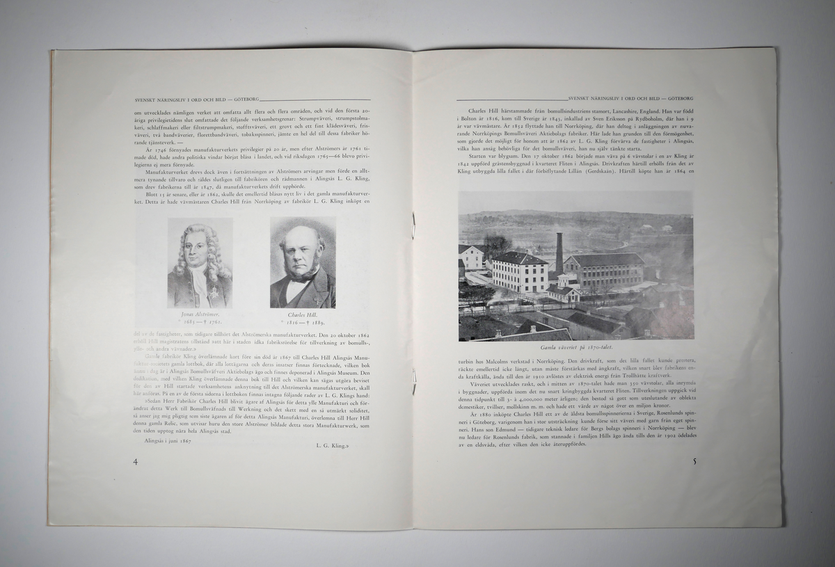 Alingsås Bomullsväveri AB
Svenskt näringsliv i ord och bild.

Tryck, 8 sidor, ill, 1939.