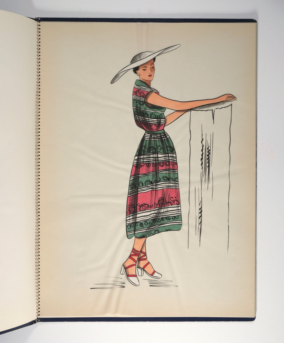 Silfa AB

Katalog med typrover och handillustrerade klänningsmodeller.

'Silfa. Screenprinters, Weavers, Dyers and Finishers. Alingsås Sweden'.

Spiralbunden.