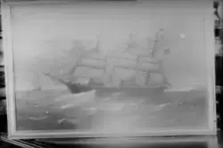 Avfotografert maleri av barken "Fremtid"