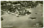 Flygfoto över Kalmar slott.