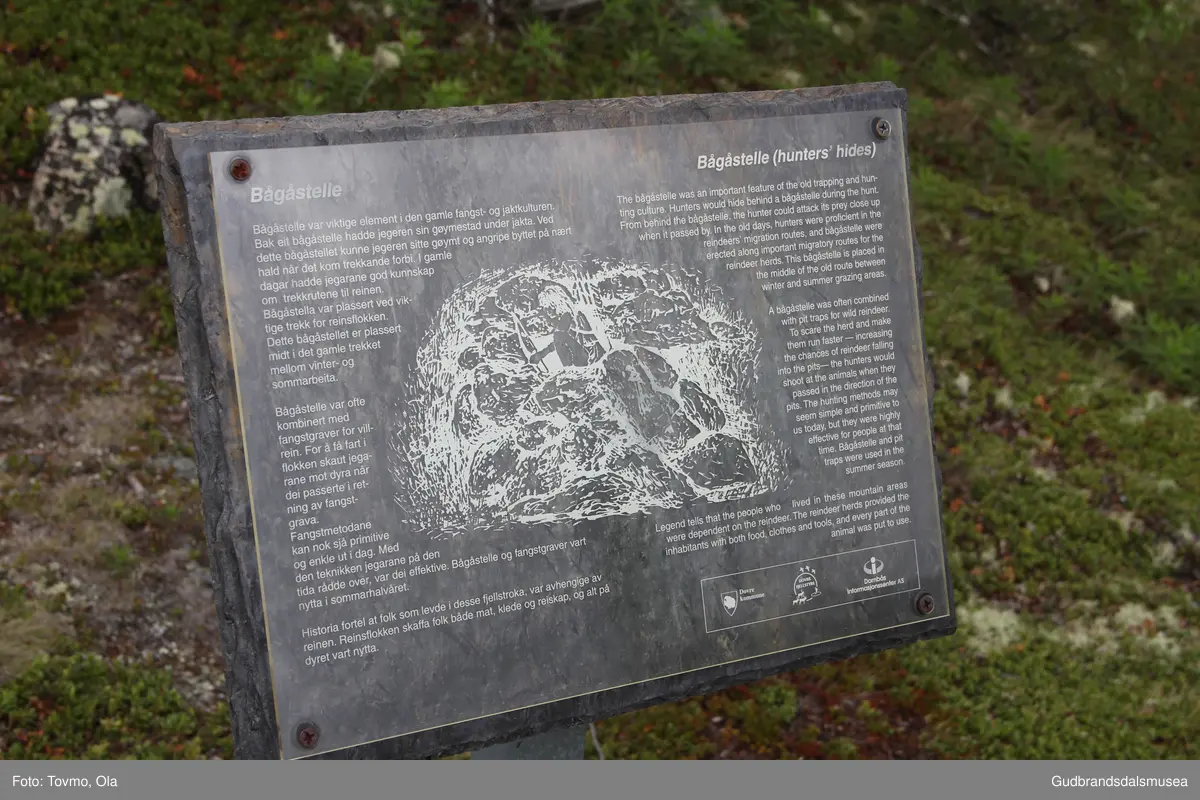 Steinmurar (burest?) ved eigen inn til Toftesetra ved Avsjøen på Dovrefjell.