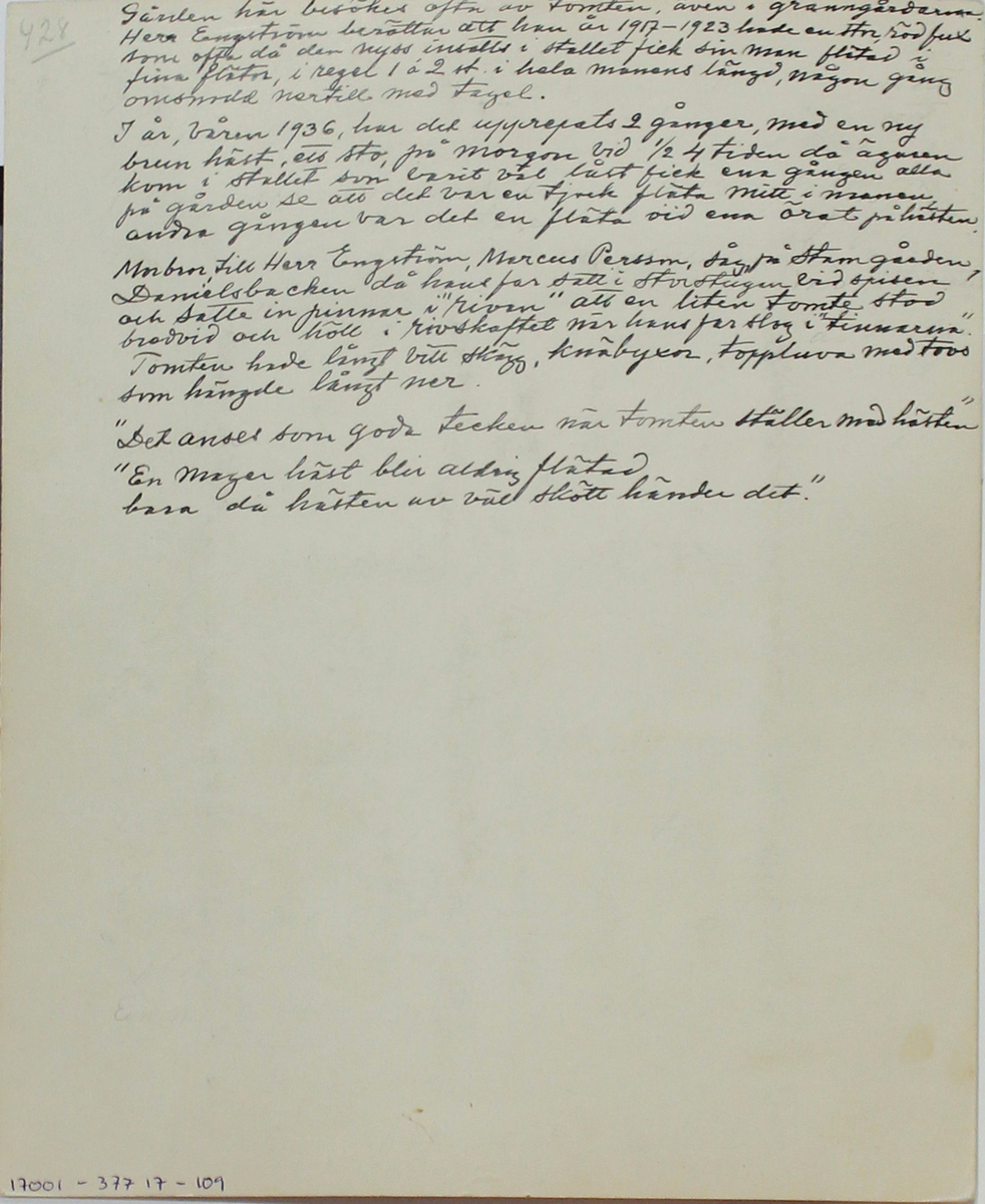 Skåp av furu. Dalby socken.
Akvarell av Sigrid Kjellin.