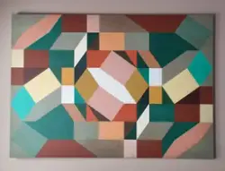 Diagonal Symmetrisk komposisjon [Oljemaleri]