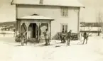 Officersövning i Storlien, Jämtland, 1919. 
Förberedelser inför avfärd på skidor.