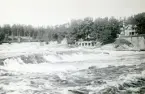 Pontonjärbataljonen (blivande Ing 1) erhöll Laxön som övningsplats från år 1879. Bild från Dalälven vid Laxön, sent 1800-tal.