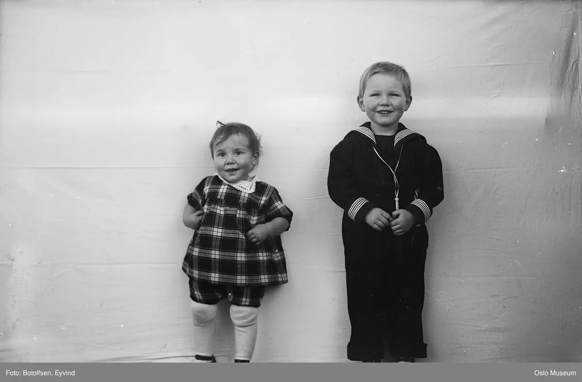 portrett, jente, gutt