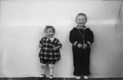 portrett, jente, gutt