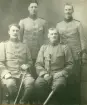 Svea ingenjörkår, Ing 1. År 1916. Stående fr v: reservsergeanterna Ahlskog och Borgström. Sittande fr v: reservsergeanterna Rolander och Waering.
