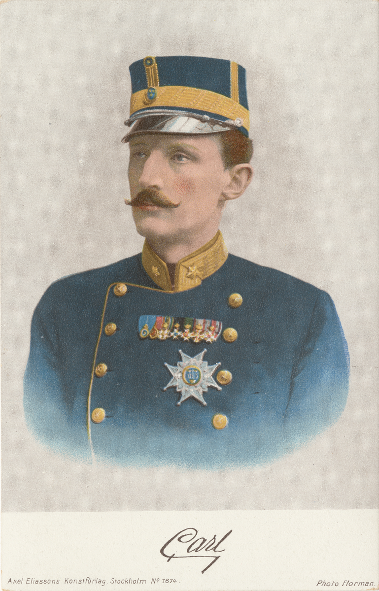 Porträtt av prins Carl.
