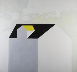 Ved foten av fjellet [Akryl på lerret]