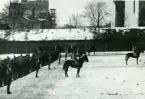 Svea ingenjörkår, Ing 1. 30 november 1922. Avmarsch från kasernen vid Hovjaktvarvet på Kungsholmen till de nya kasernerna vid Frösundavik.