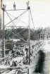 Svea ingenjörkår, Ing 1. Byggandet av hängbron över Dalälven vid Överboda 6 september 1924.