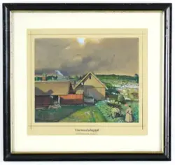 Värendsbygd - Vid Vislanda station [Akvarellmålning]