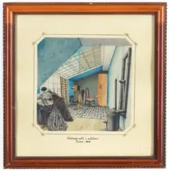 Fotografi-atelier, Malmö 1860 [Akvarellmålning]