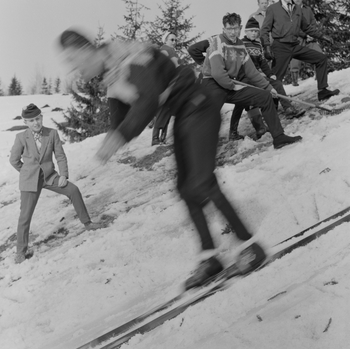 Skirenn-hopp. «Sangerbakken» Lille-Ask i Gjerdrum.