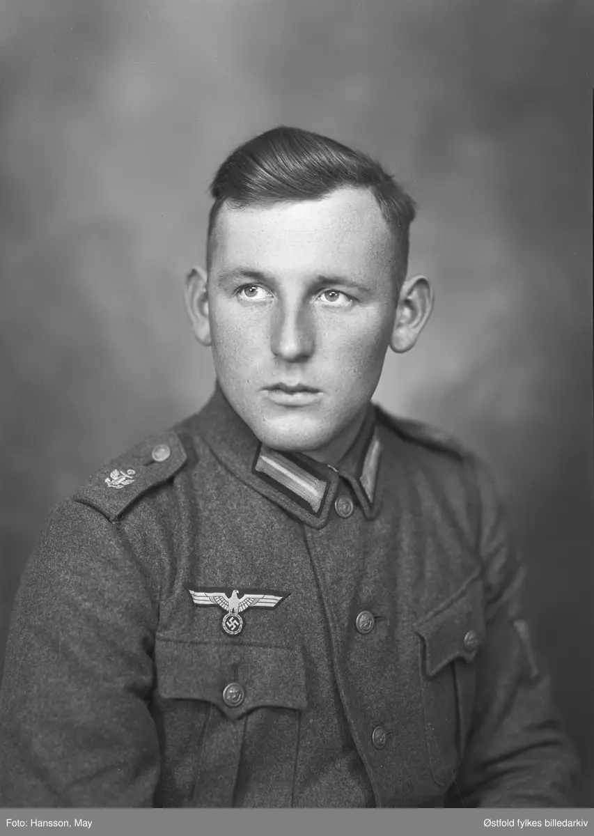 Portrett av tysk soldat. Ukjent.