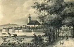 Vue af Wexiö Fr. S.Ö. Sidan [Fotogravyr]