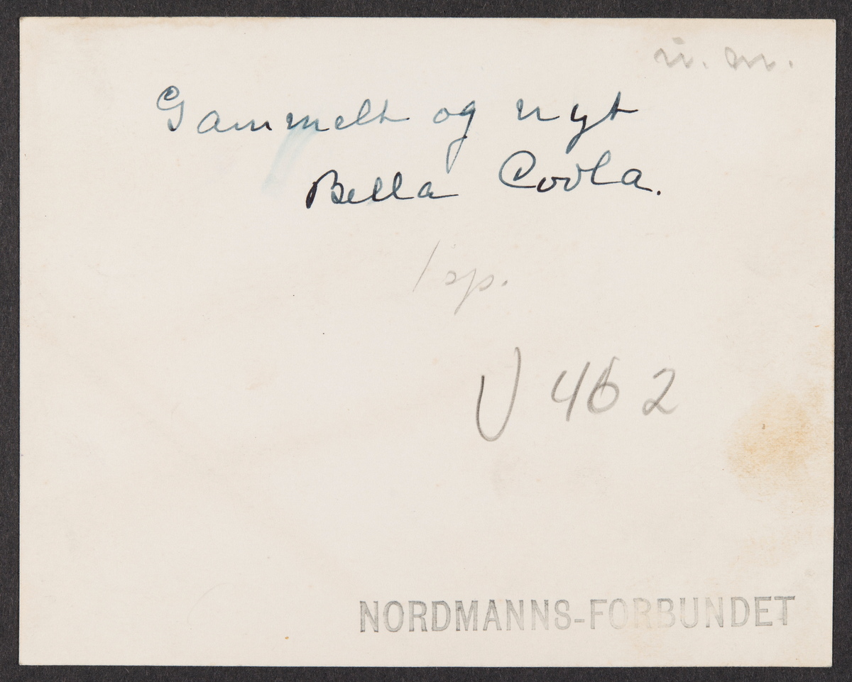 Gammelt og nytt, Bella Coola.