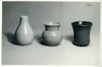 Vaser från Bo Fajans, formgivare Eva Jancke-Björk, 1900-talets mitt.