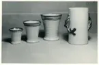Vaser från Bo Fajans, formgivare Eva Jancke-Björk, 1900-talets mitt.