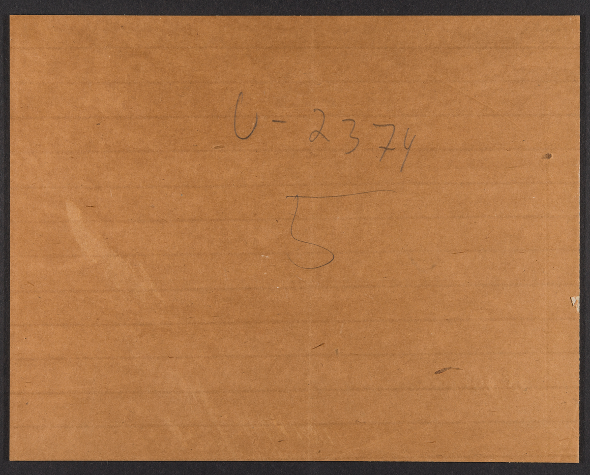 Oslo, 1914.
Utstillingssal med fotografier m.m.
Tekst bl.a. "Minnesota"
"Det utflyttede Norges utstilling 1914.
Utstillingssalen".