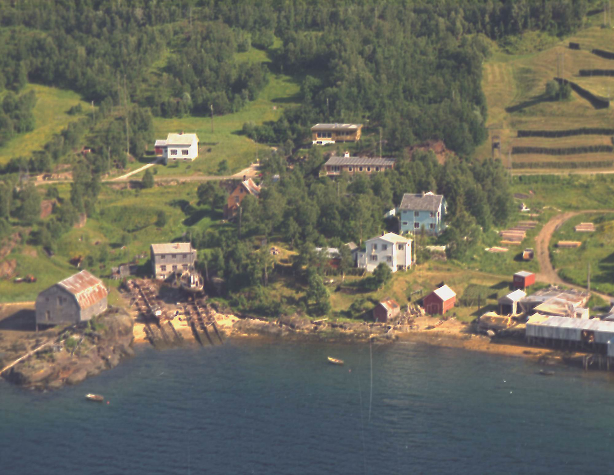 Flyfoto over Sørreisa kommune.