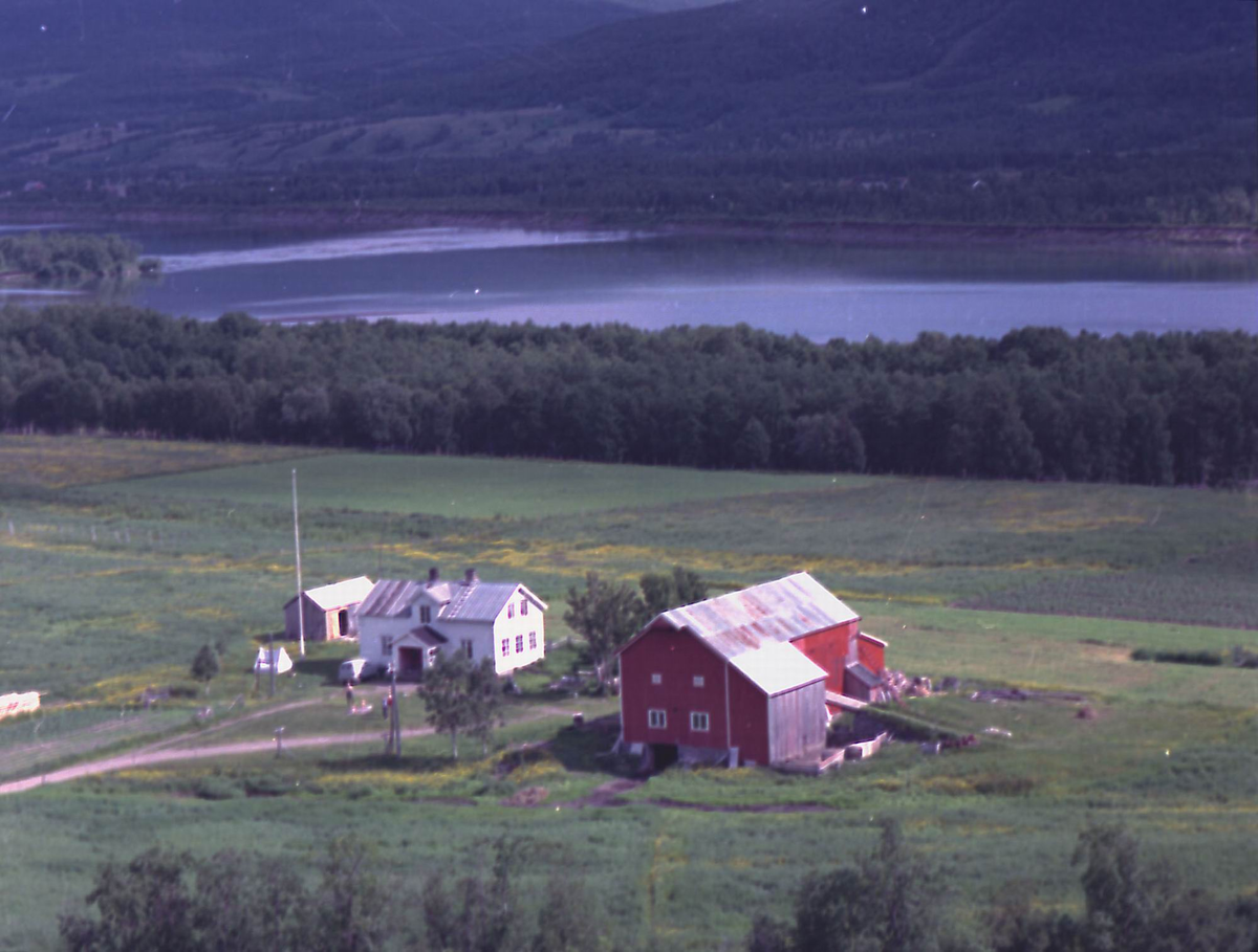 Flyfoto over Sørreisa kommune.