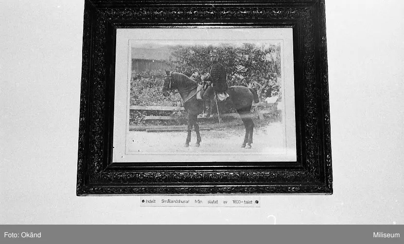 Fotografi av indelt Smålandshusar från slutet av 1800-talet.