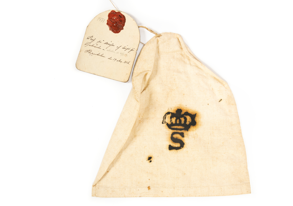 Modell till nattmössa inom flottan från 1856.