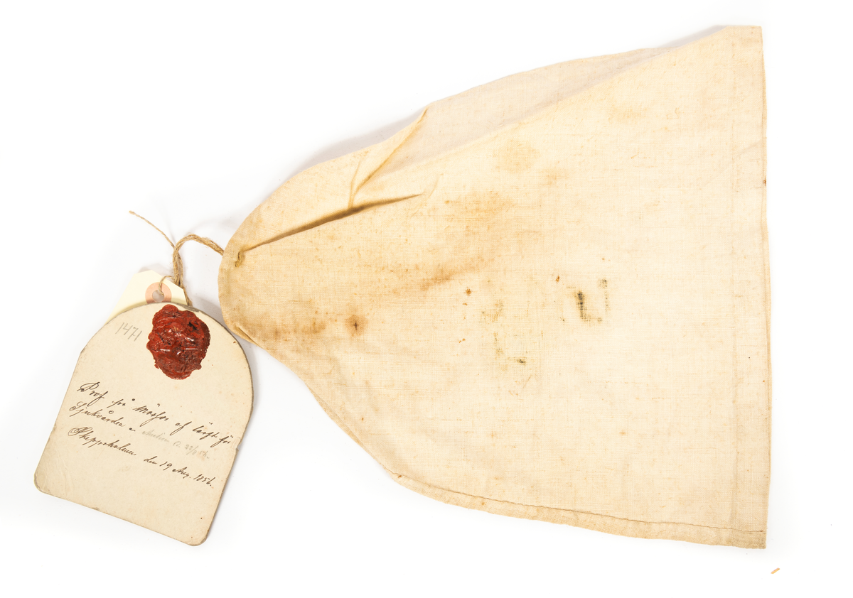 Modell till nattmössa inom flottan från 1856.