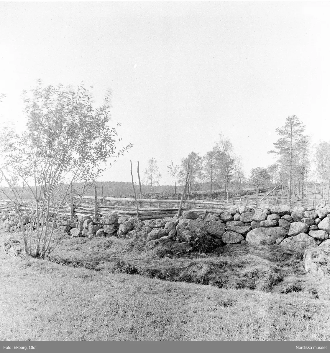 Gärdsgård av sten och trä, Axebo by.