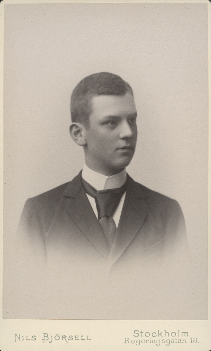 Mansporträtt. Fotograf Nils Björsell, 1894.