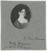 Porträtt på Wilhelmina Bratt född år 1792 och död år 1868 gift med teol. doktor O Linderholm.