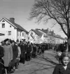 Första Maj 1941.
Demonstrationståget längs Storgatan, västerut vid Oxtorget.
