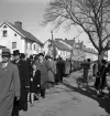 Första Maj 1941.
Demonstrationståget på väg längs Storgatan, västerut vid Oxtorget.