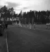 Gymnastikuppvisningen, 25/5 1941. 
Uppställning och parad med fanborg på Värendsvallen.
