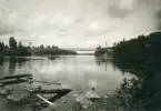 Svea ingenjörkår, Ing 1. Byggandet av hängbron över Dalälven vid Överboda 6 september 1924. Den färdiga bron.