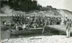 Svea ingenjörkår, Ing 1. Foto från 1920-talet. 4-tons färja över Dalälven vid Sand.