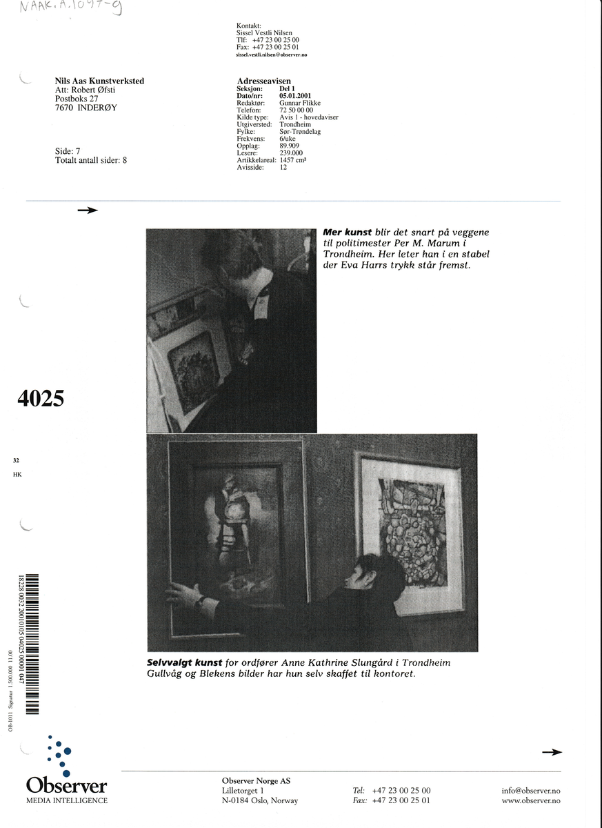 Foto kunst fra kontorer. 