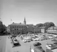 Vy över Stora torget i Linköping 1965.